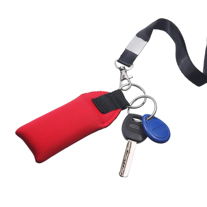 TecUnite Floating Neoprene Boat Keychain, 3 Pack Key Chain and Lanyard, Floatable Foam Key Fob for Water Sports (Red, Yellow, Blue, Black,4.2 Inch) - Image 4